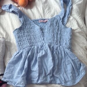 Blue babydoll top